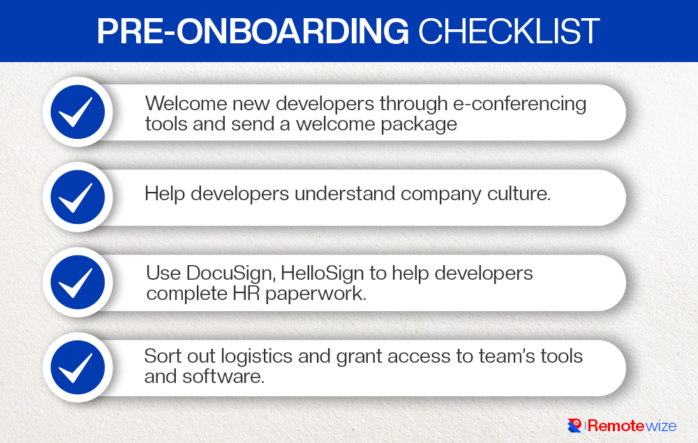 Developer onboarding checklist